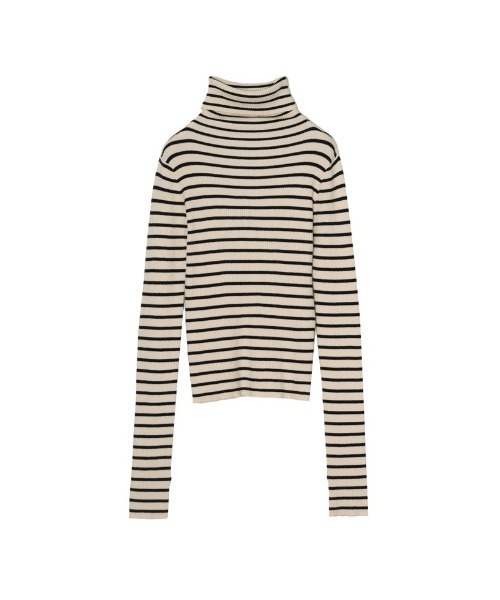 Re:EDIT（リエディ）の「[2022A/W COLLECTION]タートルネック指穴リブニットトップス（ニット/セーター・レディース・杢グレー/パープル/ブラウン/グリーン/アイボリー/ホワイト系その他/ブラック・MEDIUM/LARGE）」の22枚目の写真