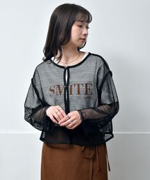 RETRO GIRL | パイピングメッシュカーデ(Tシャツ/カットソー)