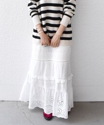 SHIPS any | SHIPS any: 〈ウォッシャブル〉レース パッチワーク スカート2◆(スカート)