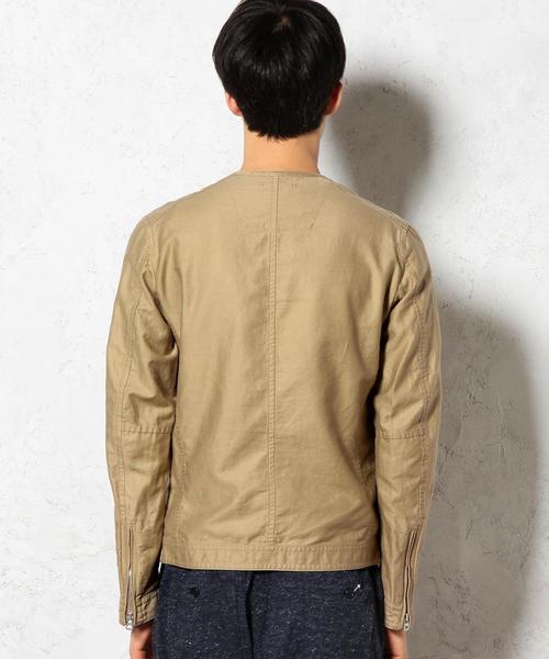 green label relaxing（グリーンレーベルリラクシング）の「C/LINEN NOCOL RIDERS ブルゾン ◆（ブルゾン・メンズ・ベージュ/ブラック・SMALL/MEDIUM/LARGE）」の15枚目の写真