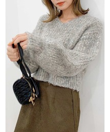 dazzlin | コットンキャンディクロップドニットトップス(ニット/セーター)