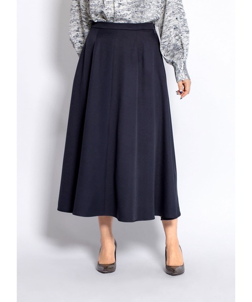 STYLE DELI(スタイルデリ)の「82cm丈ソフトツイルフレアスカート(スカート・レディース・ベージュ/ネイビー/ピンク系・SMALL/MEDIUM)」の3枚目の写真