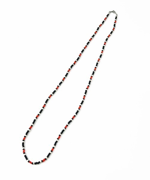 DIET BUTCHER(ダイエットブッチャー)の「DIET BUTCHER Beads necklace collaboration with Adder (long)(ネックレス・メンズ・サックスブルー/オレンジ/ワインレッド/ブラック×レッド・FREE)」の14枚目の写真