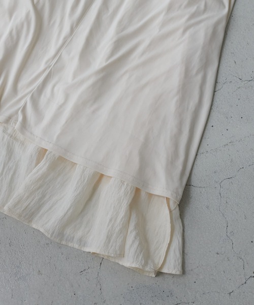 DISCOAT（ディスコート）の「WEB限定サテンワッシャーティアードスカート（スカート・レディース・ブラック/オフホワイト・FREE）」の12枚目の写真