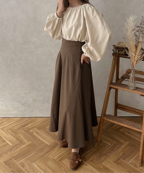 apres jour clair(アプレジュールクレア)の「【apres jour clair】2WAYギャザーブラウス【ZOZOTOWN限定アイテム】(シャツ/ブラウス・レディース・ブラウン系その他/アイボリー/ベージュ・フリー/X-LARGE)」の17枚目の写真