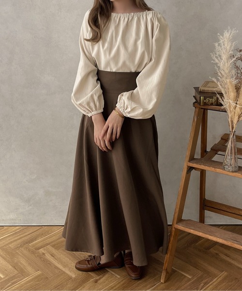 apres jour clair(アプレジュールクレア)の「【apres jour clair】2WAYギャザーブラウス【ZOZOTOWN限定アイテム】(シャツ/ブラウス・レディース・ブラウン系その他/アイボリー/ベージュ・フリー/X-LARGE)」の18枚目の写真