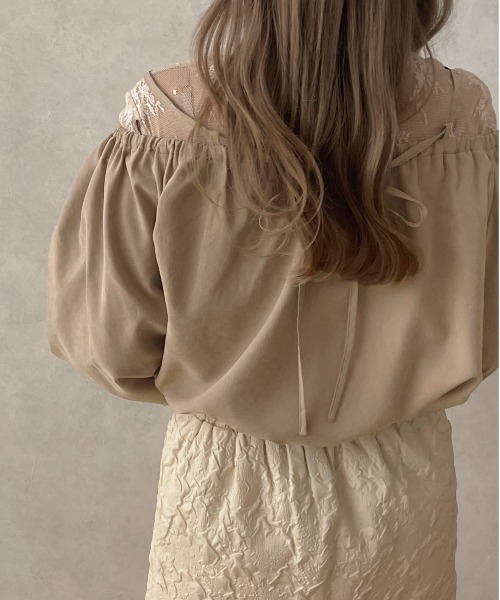 apres jour clair(アプレジュールクレア)の「【apres jour clair】2WAYギャザーブラウス【ZOZOTOWN限定アイテム】(シャツ/ブラウス・レディース・ブラウン系その他/アイボリー/ベージュ・フリー/X-LARGE)」の19枚目の写真