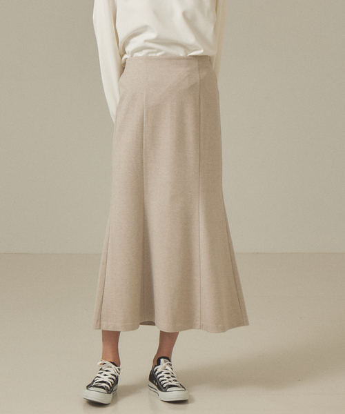 abahouse mavie(アバハウスマヴィ)の「【セットアップ対応】カルセジャージーマーメイドスカート(スカート・レディース・ブラック/アイボリー/セージグリーン・36/38)」の2枚目の写真