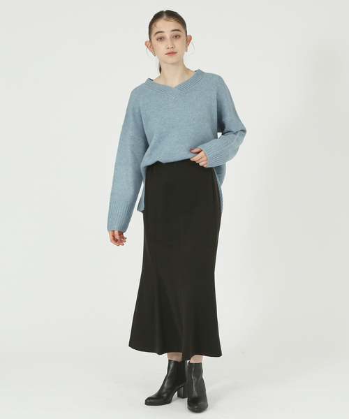 abahouse mavie(アバハウスマヴィ)の「【セットアップ対応】カルセジャージーマーメイドスカート(スカート・レディース・ブラック/アイボリー/セージグリーン・36/38)」の17枚目の写真