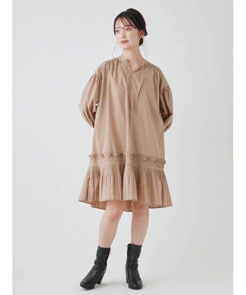 SYSORUS 新品未使用品.*˚‧裾プリーツデザインワンピース Stylevoice for xxx(スタイルヴォイスフォー)の「裾プリーツ