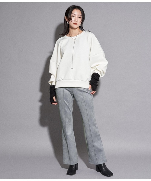 ANAP（アナップ）の「フェイクスエードフレアパンツ（その他パンツ・レディース・モカ/ブルー/グレイッシュベージュ・FREE）」の7枚目の写真