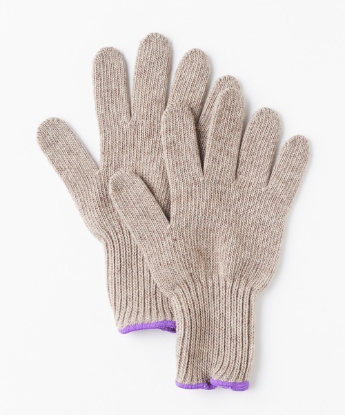 WHIMSIC（ウィムジック）の「【UNISEX】ストリングニットグローブ フルフィンガー（手袋・メンズ・グレー/チャコールグレー/オリーブ/パープル/ベージュ・FREE）」の3枚目の写真