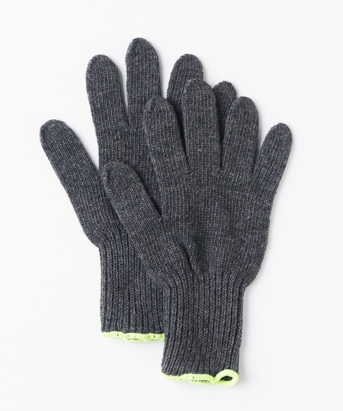 WHIMSIC（ウィムジック）の「【UNISEX】ストリングニットグローブ フルフィンガー（手袋・メンズ・グレー/チャコールグレー/オリーブ/パープル/ベージュ・FREE）」の2枚目の写真