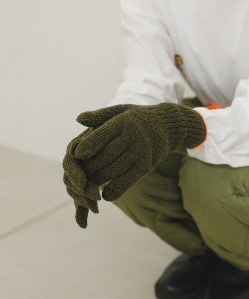 WHIMSIC（ウィムジック）の「【UNISEX】ストリングニットグローブ フルフィンガー（手袋・メンズ・グレー/チャコールグレー/オリーブ/パープル/ベージュ・FREE）」の10枚目の写真