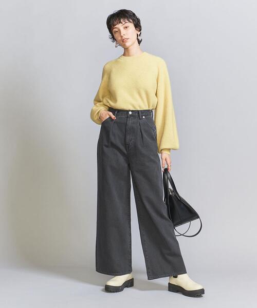 BEAUTY&YOUTH UNITED ARROWS（ビューティーアンドユースユナイテッドアローズ）の「タックフレア デニムパンツ -ウォッシャブル-（デニムパンツ・レディース・ブラック/コバルトブルー・S/M）」の11枚目の写真