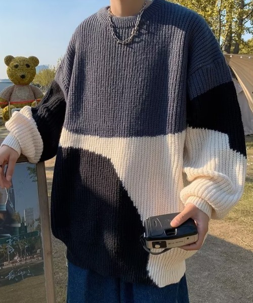 MGV(エムジーヴィー)の「マルチカラーニット(ニット/セーター・メンズ・グリーン/ブラック/ブルー・MEDIUM/LARGE/X-LARGE)」の9枚目の写真