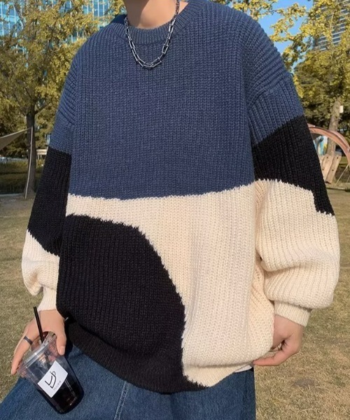 MGV(エムジーヴィー)の「マルチカラーニット(ニット/セーター・メンズ・グリーン/ブラック/ブルー・MEDIUM/LARGE/X-LARGE)」の19枚目の写真