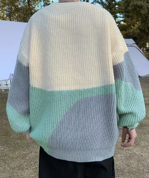 MGV(エムジーヴィー)の「マルチカラーニット(ニット/セーター・メンズ・グリーン/ブラック/ブルー・MEDIUM/LARGE/X-LARGE)」の10枚目の写真