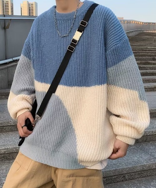MGV(エムジーヴィー)の「マルチカラーニット(ニット/セーター・メンズ・グリーン/ブラック/ブルー・MEDIUM/LARGE/X-LARGE)」の6枚目の写真