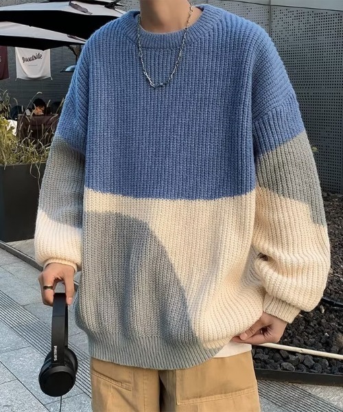 MGV(エムジーヴィー)の「マルチカラーニット(ニット/セーター・メンズ・グリーン/ブラック/ブルー・MEDIUM/LARGE/X-LARGE)」の15枚目の写真