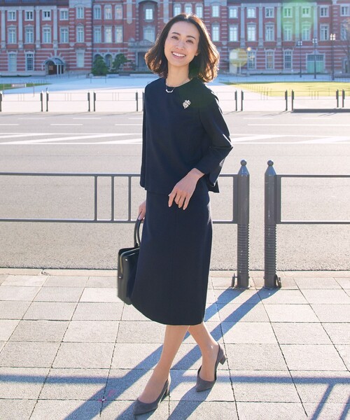 J.PRESS(ジェイプレス)の「ライトツイードストレッチ ブラウス(シャツ/ブラウス・レディース・ライトグレー系1/ベージュ系1/ネイビー系・T13/T15)」の4枚目の写真