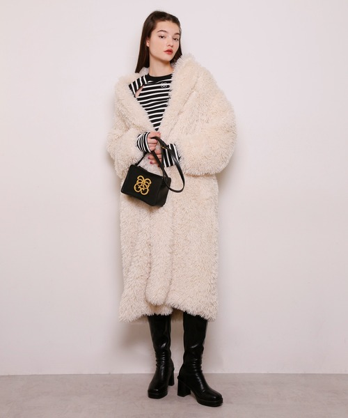 Seemi. byNICECLAUP（ シーミーバイナイスクラップ）の「【Seemi】Seemiカットボーダーミニワンピース（ワンピース・レディース・ブラック系その他/ピンク系その他/ホワイト系その他・FREE）」の14枚目の写真