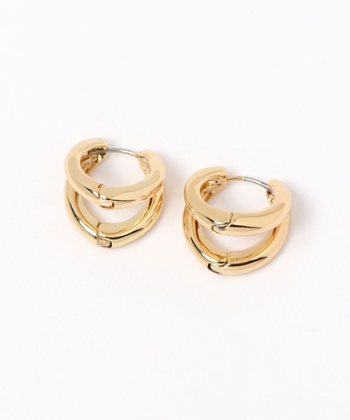 LAKOLE(ラコレ)の「ダブルワンタッチピアス / 174927(ピアス(両耳用)・レディース・その他1/その他2・FREE)」の2枚目の写真