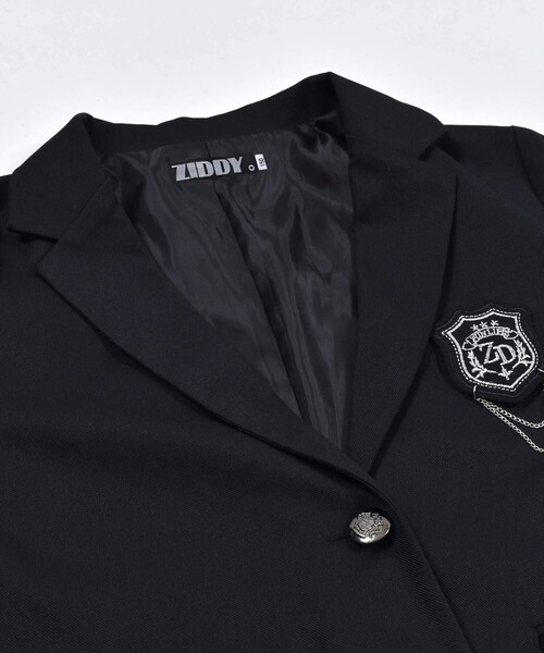 ZIDDY(ジディ)の「【 ニコ☆プチ 掲載 】チェーン ワッペン 付き テーラード ジャケット (130~160cm)(テーラードジャケット・キッズ・ブラック・130/140/150/160)」の17枚目の写真