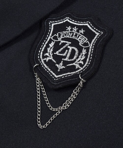 ZIDDY(ジディ)の「【 ニコ☆プチ 掲載 】チェーン ワッペン 付き テーラード ジャケット (130~160cm)(テーラードジャケット・キッズ・ブラック・130/140/150/160)」の18枚目の写真