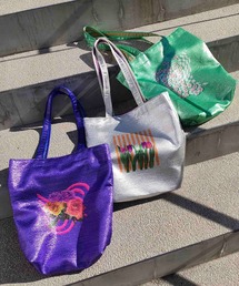 Casselini | 【2023春夏 新作】Casselini(キャセリーニ)メタリックフラワープリントバッグ(トートバッグ)