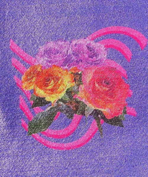 Casselini(キャセリーニ)の「Casselini(キャセリーニ)メタリックフラワープリントバッグ(トートバッグ・レディース・シルバー/グリーン/ブルー・FREE)」の8枚目の写真