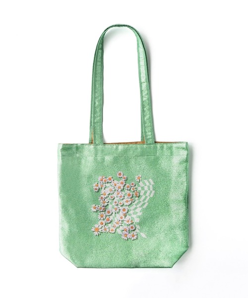 Casselini(キャセリーニ)の「Casselini(キャセリーニ)メタリックフラワープリントバッグ(トートバッグ・レディース・シルバー/グリーン/ブルー・FREE)」の13枚目の写真