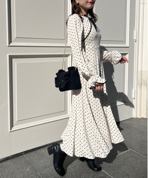 OLIVE des OLIVE（オリーブデオリーブ）の「2ウェイボレロ付ワンピース（ワンピース・レディース・オフホワイト/ブラック・FREE）」の4枚目の写真