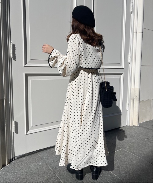 OLIVE des OLIVE（オリーブデオリーブ）の「2ウェイボレロ付ワンピース（ワンピース・レディース・オフホワイト/ブラック・FREE）」の5枚目の写真