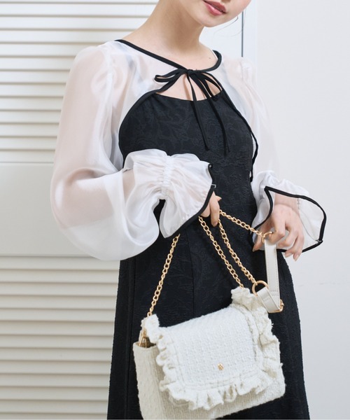 OLIVE des OLIVE（オリーブデオリーブ）の「2ウェイボレロ付ワンピース（ワンピース・レディース・オフホワイト/ブラック・FREE）」の15枚目の写真