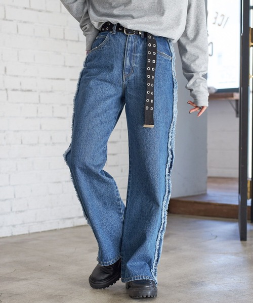 PBLIM（ページボーイリム）の「PAGEBOYLIM/フリンジデニム（デニム