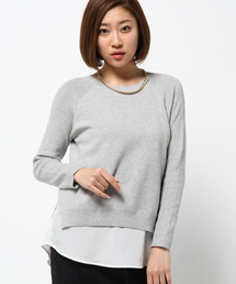 【CAPRICIEUX LE'MAGE】NLシャツレイヤードプルオーバー