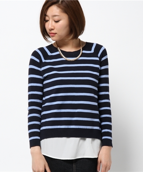 OUTLET（アウトレット）の「【CAPRICIEUX LE'MAGE】NLシャツレイヤードプルオーバー（ニット/セーター・レディース・ライトグレー/その他1・FREE）」の6枚目の写真