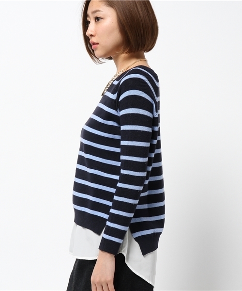 OUTLET（アウトレット）の「【CAPRICIEUX LE'MAGE】NLシャツレイヤードプルオーバー（ニット/セーター・レディース・ライトグレー/その他1・FREE）」の7枚目の写真