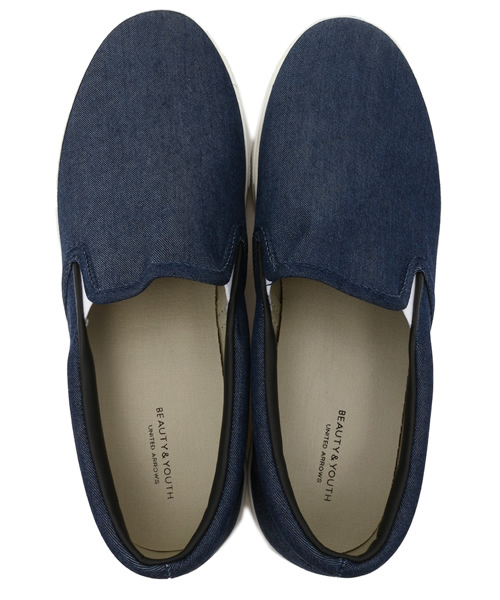 BEAUTY&YOUTH UNITED ARROWS（ビューティーアンドユースユナイテッドアローズ）の「BY ライトオンス デニム スリッポン◆（スニーカー・メンズ・ネイビー/コバルトブルー・25cm(0)/27cm(2)/28cm(3)/26cm(1)）」の10枚目の写真