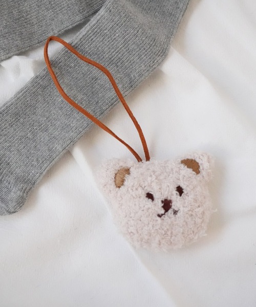 セール】【 hymy-ヒュミュ- 】 もこもこ くまちゃん ネームタグ