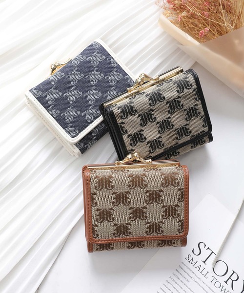 jouetie（ジュエティ）の「【jouetie/ジュエティ】JJモノグラムジャガード ガマ口ミニ財布（財布・レディース・アイボリー/ブラック/ベージュ/ダークブルー/キャメル・FREE）」の2枚目の写真