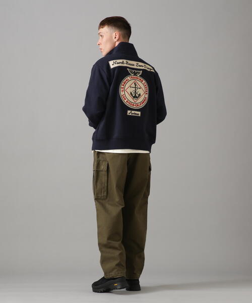 AVIREX(アヴィレックス)の「STAND ZIP NAVAL PATCH / スタンド ジップ ナバル パッチ / AVIREX / アヴィレックス(ジャージ・メンズ・ネイビー/オレンジ/その他5/オリーブ系・L/M/2XL/XL)」の7枚目の写真