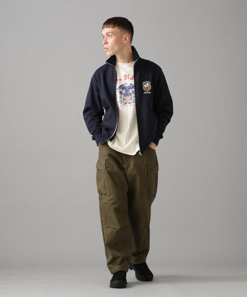 AVIREX(アヴィレックス)の「STAND ZIP NAVAL PATCH / スタンド ジップ ナバル パッチ / AVIREX / アヴィレックス(ジャージ・メンズ・ネイビー/オレンジ/その他5/オリーブ系・L/M/2XL/XL)」の5枚目の写真