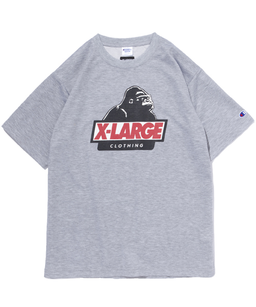 Champion（チャンピオン）の「XLARGE×Champion  S/STEE SLANTED OG JERSEY / チャンピオン（Tシャツ/カットソー・メンズ・ホワイト/ブラック/アッシュ・X-LARGE/LARGE/SMALL/MEDIUM）」の3枚目の写真