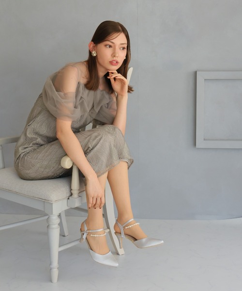 jurer（ジュレ）の「2WAYサテンパールストラップパンプス（パンプス・レディース・ブラック/シルバー/ベージュ・S/M/L/LL）」の8枚目の写真