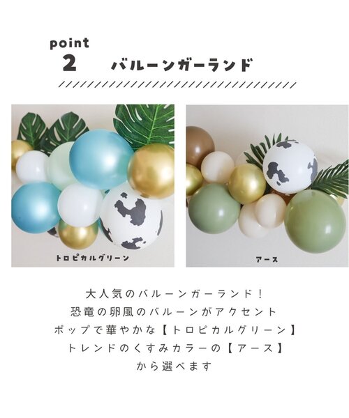 BREEZE(ブリーズ)の「バースデーデコレーション恐竜(コスチューム/パーティーグッズ・キッズ・その他/グリーン系その他・FREE)」の12枚目の写真