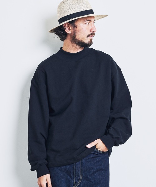 Magine（マージン）の「URAKE MOCK NECK SWEAT:裏毛 モックネック スウェット ロングスリーブ 23SS（スウェット・メンズ・グレー/グレイッシュベージュ/ブラック/オリーブ・44/46/48）」の7枚目の写真