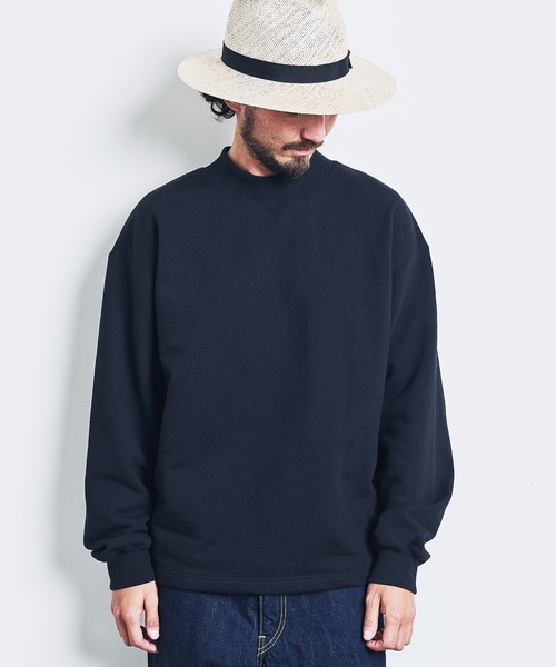 Magine（マージン）の「URAKE MOCK NECK SWEAT:裏毛 モックネック スウェット ロングスリーブ 23SS（スウェット・メンズ・グレー/グレイッシュベージュ/ブラック/オリーブ・44/46/48）」の8枚目の写真