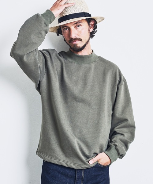 Magine（マージン）の「URAKE MOCK NECK SWEAT:裏毛 モックネック スウェット ロングスリーブ 23SS（スウェット・メンズ・グレー/グレイッシュベージュ/ブラック/オリーブ・44/46/48）」の17枚目の写真